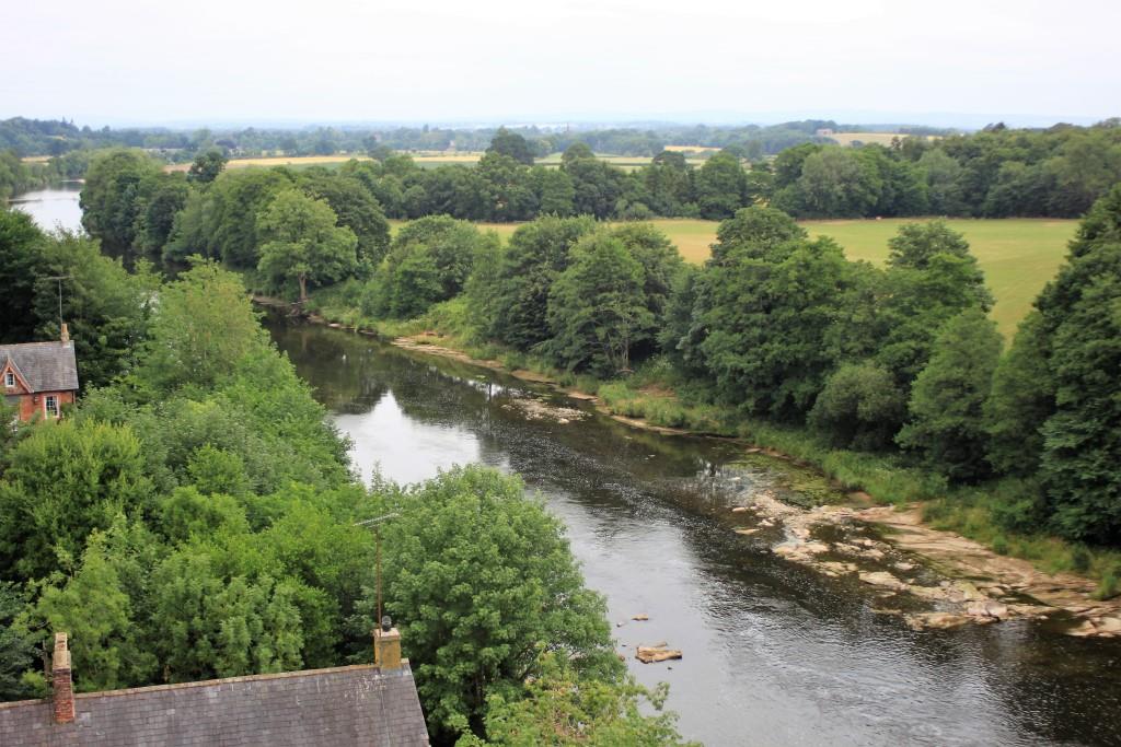 From Wetheral viaduct - looking north up the Eden