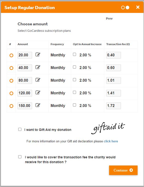 Giving Regular Online form 5